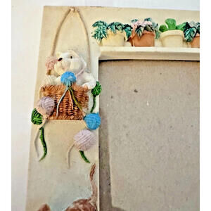 Cat Picture Frame, 3D resin, Crazy Kittens, Cottagecore, 2.5x3.4 photo 4x5 frame